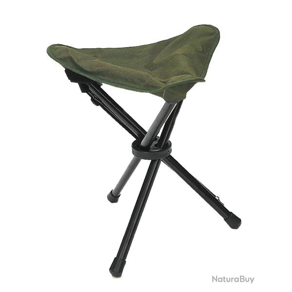 Tabouret pliant tr�pied Mil-Tec en polyester Oxford - Vert olive