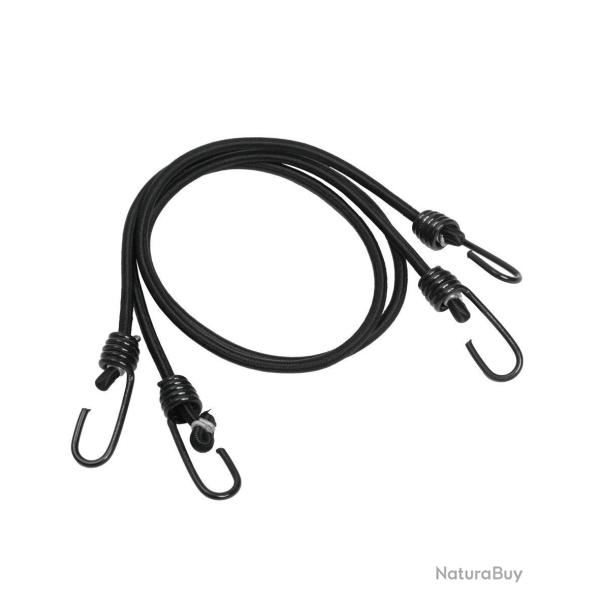 Tendeur �lastique Mil-Tec vendu par paire en latex 6 mm - Noir