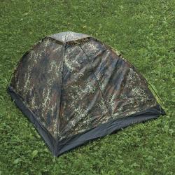 Tente Mil-Tec Igloo Super 2 places polyester enduit PU arceaux - Flecktarn