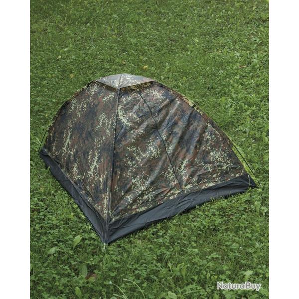 Tente Mil-Tec Igloo Super 2 places polyester enduit PU arceaux - Flecktarn