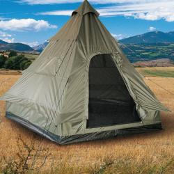 Tente pyramidale Mil-Tec Tipi 4 places 290 x 270 cm armature - Vert olive