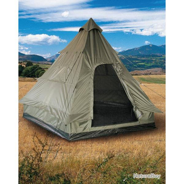 Tente pyramidale Mil-Tec Tipi 4 places 290 x 270 cm armature - Vert olive