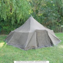 Tente pyramidale su&eacute;doise de 20 m&sup2; avec po&ecirc;le d'occasion - Vert olive