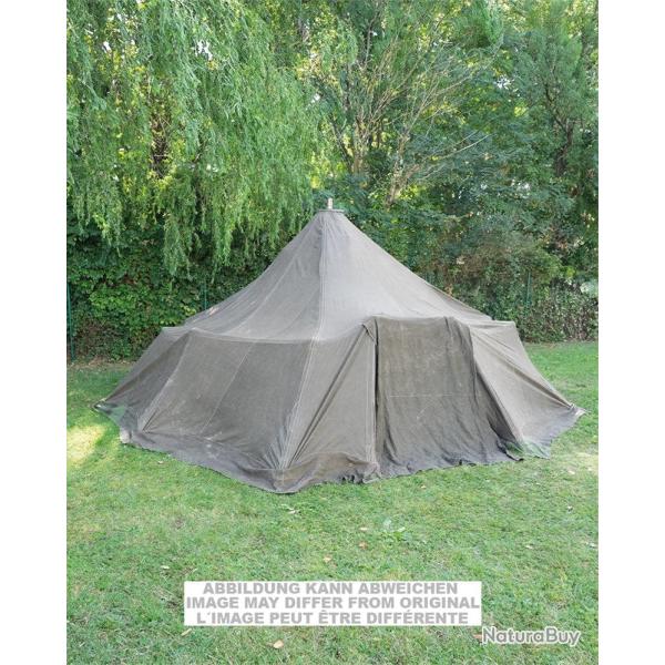 Tente pyramidale su�doise de 20 m� avec po�le d'occasion - Vert olive