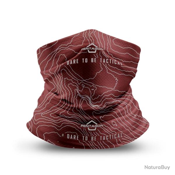 Tour de cou Pentagon Skiron Topographic Map 100 % polyester - Bordeaux / Taille unique