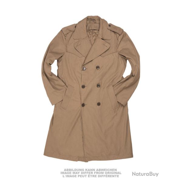 Trench-coat de l'arm�e italienne, manteau long d'occasion - Vert olive