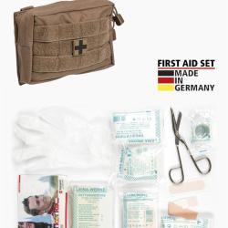 Trousse de premiers secours Mil-Tec Leina Pro 25 pi&egrave;ces - Coyote fonc&eacute;
