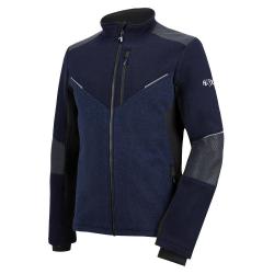 Veste chaude Haix Wool Jacket laine 47 % renforts c&eacute;ramique - Bleu marine / Bleu / M