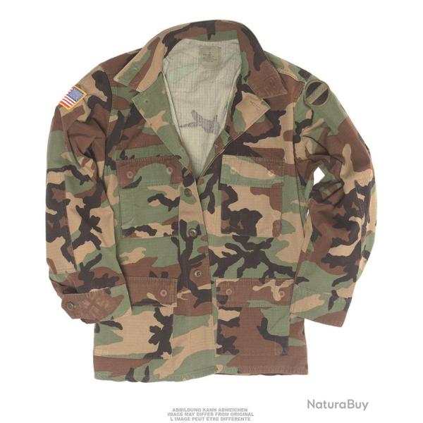 Veste de combat BDU am�ricaine livr�e avec ses d'occasion - Woodland