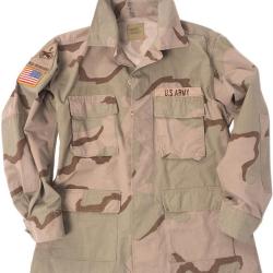 Veste de combat BDU de l'arm&eacute;e am&eacute;ricaine en nylon-coton - Desert Camo