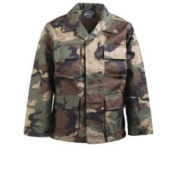 Veste de combat enfant type US BDU Mil-Tec en polycoton - Woodland / XXL
