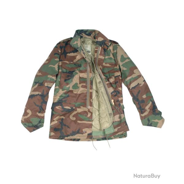 Veste de combat Mil-Tec type US M65 en polycoton - Woodland / 5XL