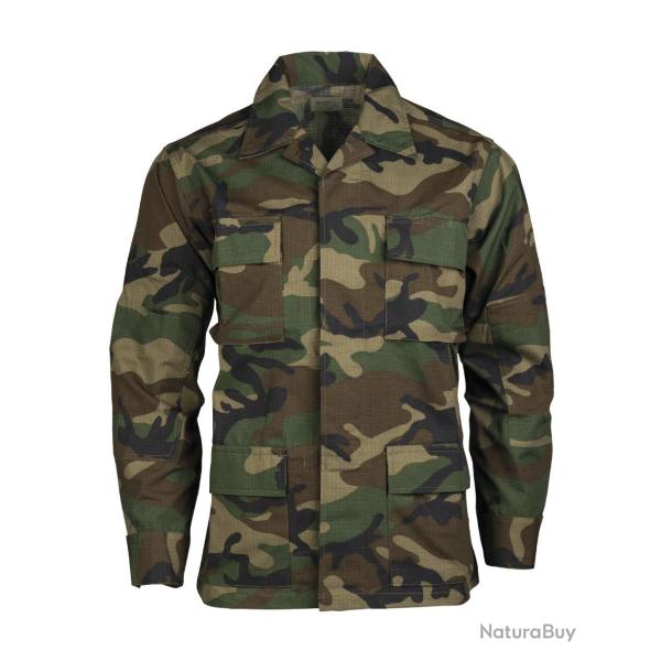 Veste de combat Teesar type US BDU en coton ripstop 200 g/m� - Woodland / S