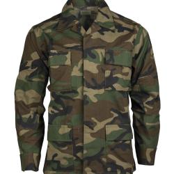 Veste de combat Teesar type US BDU en coton ripstop 200 g/m&sup2; - Woodland / XXL