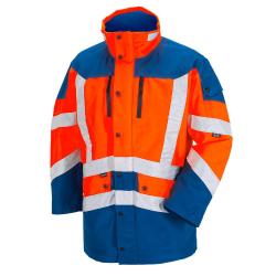 Veste de pluie Haix CAVAZZO EBX GORE-TEX deux couches classe - Bleu / Orange / S