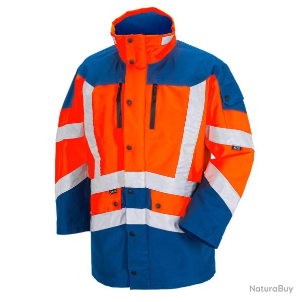Veste de pluie Haix CAVAZZO EBX GORE-TEX deux couches classe - Bleu / Orange / L