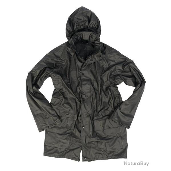 Veste de pluie Mil-Tec Quickpack en nylon enduit 3 000 mm - Noir / S