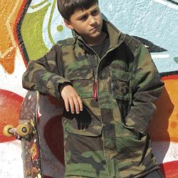 Veste doubl&eacute;e Mil-Tec type Ranger pour enfant en coton twill - Woodland / XXS