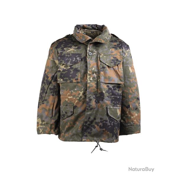 Veste M65 type US Mil-Tec enfant en polycoton twill - Flecktarn / S