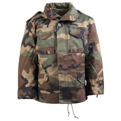 Veste M65 type US Mil-Tec enfant en polycoton twill - Woodland / S