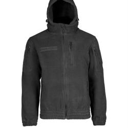 Veste polaire Mil-Tec Gen.II Fleece 380 g/m&sup2; avec capuche - Noir / 3XL