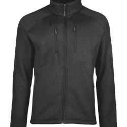 Veste polaire Mil-Tec Structure Fleece aiguillet&eacute;e 360 g/m&sup2; - Noir / 3XL