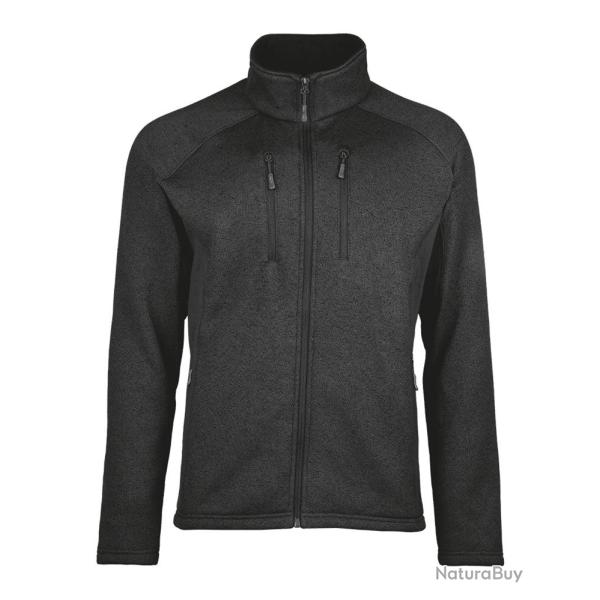 Veste polaire Mil-Tec Structure Fleece aiguillet�e 360 g/m� - Noir / 3XL
