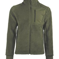 Veste polaire Sherpa Mil-Tec Bearforce avec inserts softshell - Vert olive / 3XL
