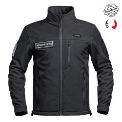 Veste softshell A10 Equipment S&Eacute;CU-ONE flap S&eacute;curit&eacute; Priv&eacute;e - Noir / S