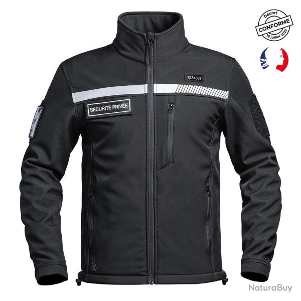 Veste softshell A10 Equipment S�CU-ONE haute visibilit� - Noir / 2XL