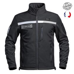 Veste softshell A10 Equipment S&Eacute;CU-ONE haute visibilit&eacute; - Noir / 3XL