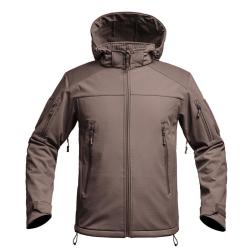Veste softshell A10 Equipment V2 Fighter &agrave; capuche amovible - Brun Terre de France / 3XL
