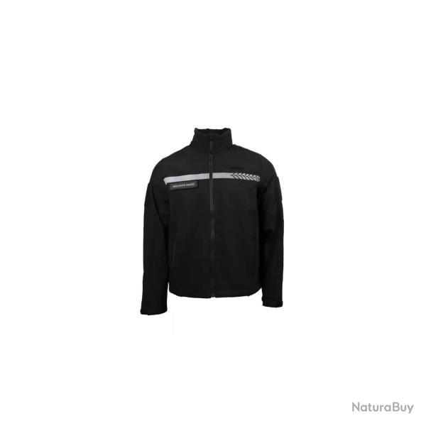Veste softshell de s�curit� priv�e GK Safetek � bandes - Noir / L