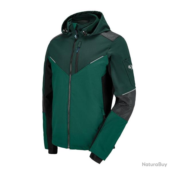 Veste softshell Haix Flextreme rev�tement c�ramique coudes - Vert / Vert olive / M