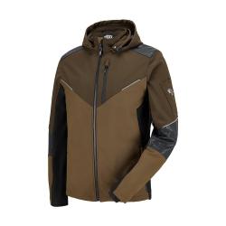 Veste softshell Haix Flextreme rev&ecirc;tement c&eacute;ramique coudes - Marron / Bois / 3XL