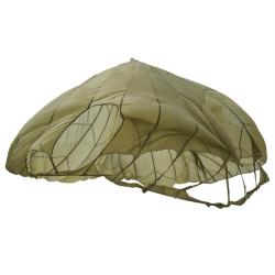 Voilure de parachute type US T10 de 61 m&sup2; en nylon avec sac - Vert olive