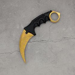 Couteau Karambit Golden Crimson Web CS:GO/CS2 IRL - Lame aff&ucirc;t&eacute;e en acier inox - R&eacute;plique