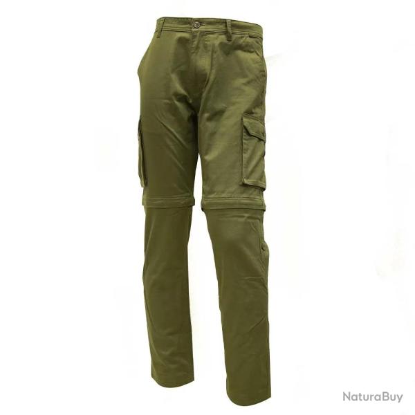 Pantalon treillis homme transformable 3 en 1 pantacourt et bermuda 42