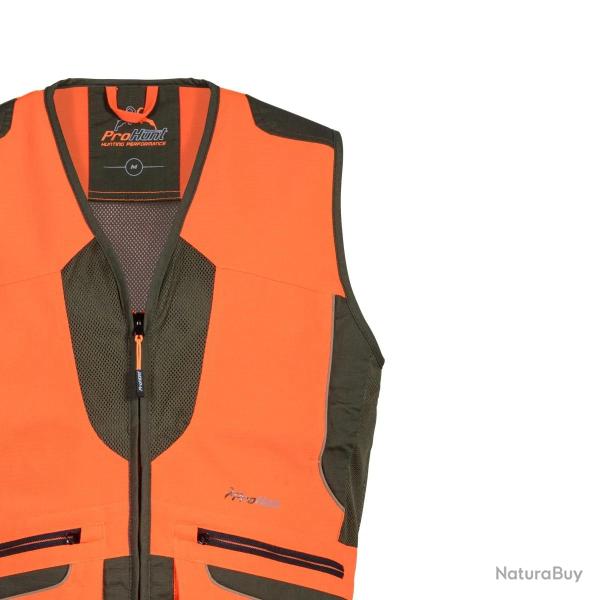 Gilet de chasse Prohunt Springer orange/kaki L