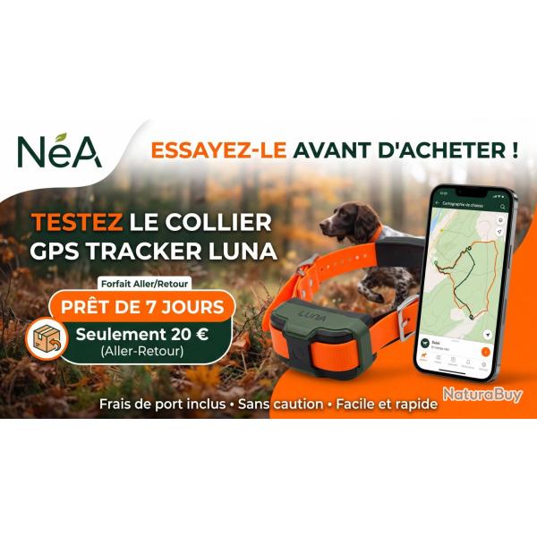 Test Collier GPS Tracker Luna pour Chien Forfait Pr�t 7 Jours - N�A