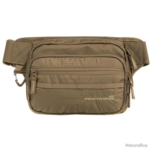 Banane de portage discr�te Pentagon Runner 100 % polyester YKK - Coyote / Taille unique