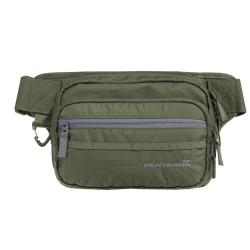 Banane de portage discr&egrave;te Pentagon Runner 100 % polyester YKK - Vert olive / Taille unique
