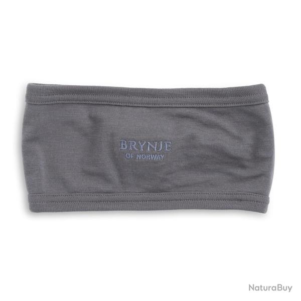 Bandeau Brynje Arctic double �paisseur laine m�rinos 220 g/m� - Gris / Taille unique