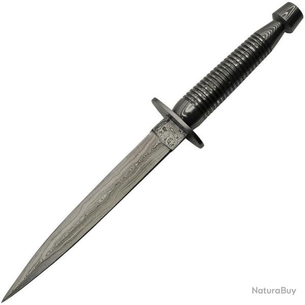 Couteau � lame fixe Damascus Commando acier Damas lame dague - Autre