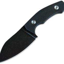Couteau &agrave; lame fixe ElitEdge 20-707 acier 440C lame 70 mm - Noir