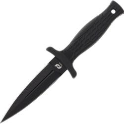 Couteau &agrave; lame fixe Schrade Needle acier AUS-8 lame dague - Noir