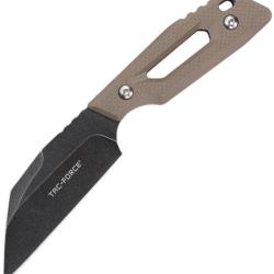 Couteau &agrave; lame fixe Tac Force TF-FIX123 acier 3Cr13 - Beige