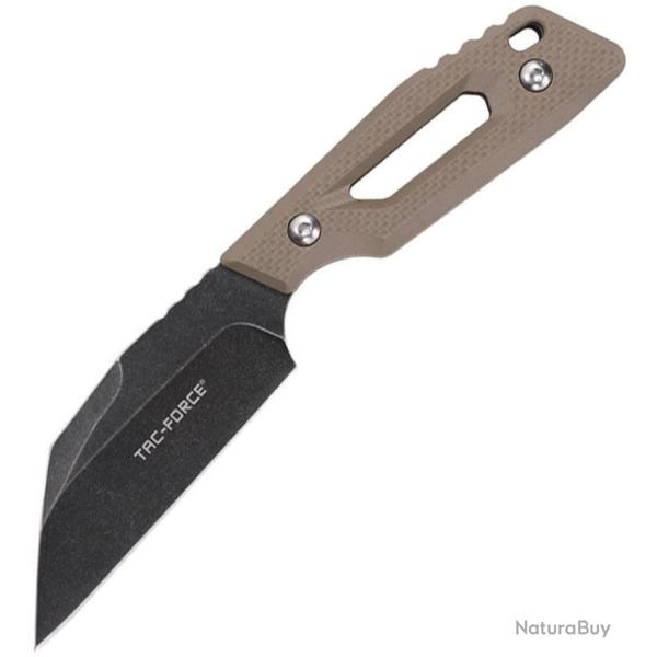 Couteau � lame fixe Tac Force TF-FIX123 acier 3Cr13 - Beige