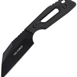 Couteau &agrave; lame fixe Tac Force TF-FIX123 acier 3Cr13 - Noir
