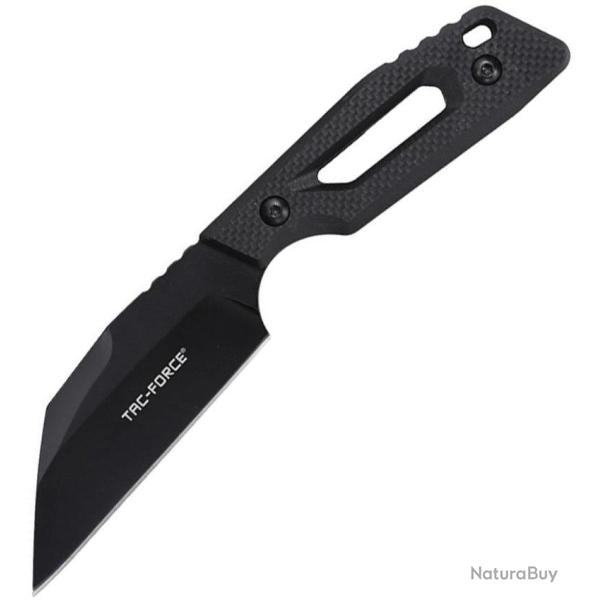 Couteau � lame fixe Tac Force TF-FIX123 acier 3Cr13 - Noir